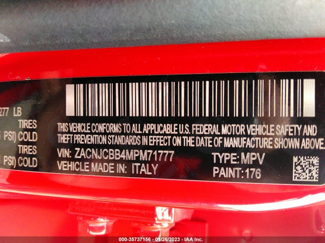 2021 Jeep Renegade, VIN: ZACNJCBB4MPM71777