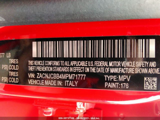 ZACNJCBB4MPM71777 Jeep Renegade Latitude