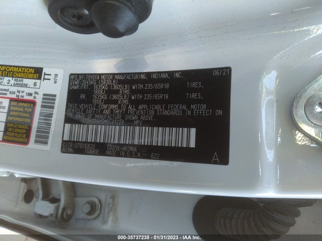 2021 Toyota Highlander, VIN: 5TDHZRAH5MS531229
