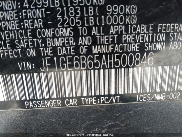 JF1GE6B65AH500846 Subaru Impreza Sedan I Premium Special Edition