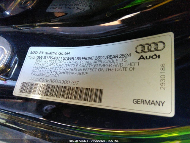 WUAC6AFR6DA900797 Audi RS 5