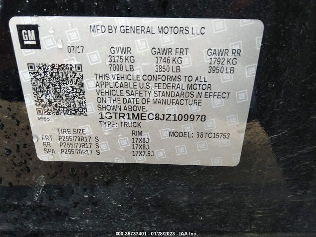 GMC Sierra 1500 Sle 2018 1GTR1MEC8JZ109978 Image 9