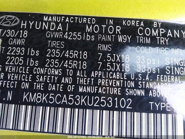 Hyundai Kona Ultimate 2019 KM8K5CA53KU253102 Image 9