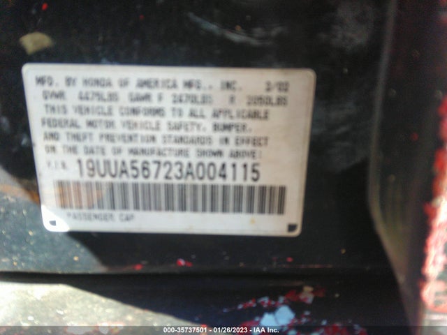 19UUA56723A004115 Acura Tl W/navigation System