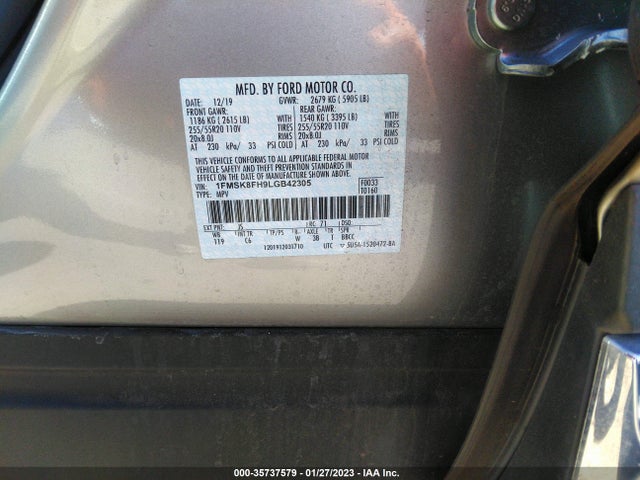 2020 Ford Explorer, VIN: 1FMSK8FH9LGB42305