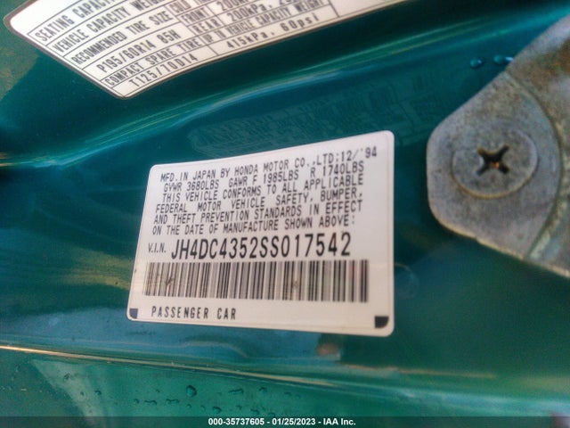JH4DC4352SS017542 Acura Integra