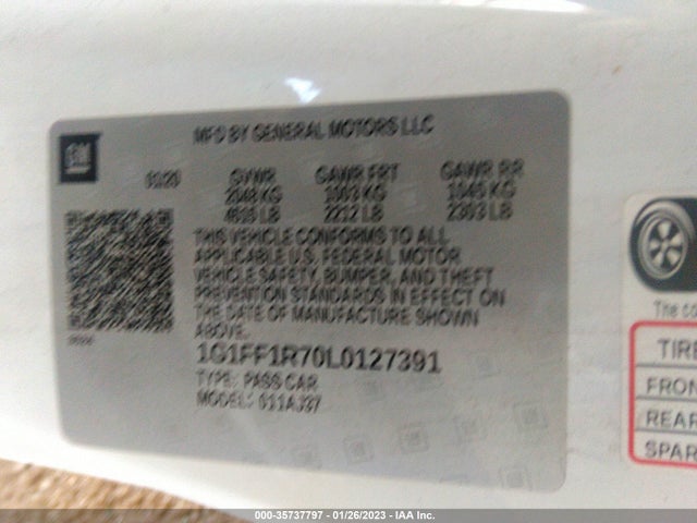 Chevrolet Camaro 1ss 2020 1G1FF1R70L0127391 Image 10