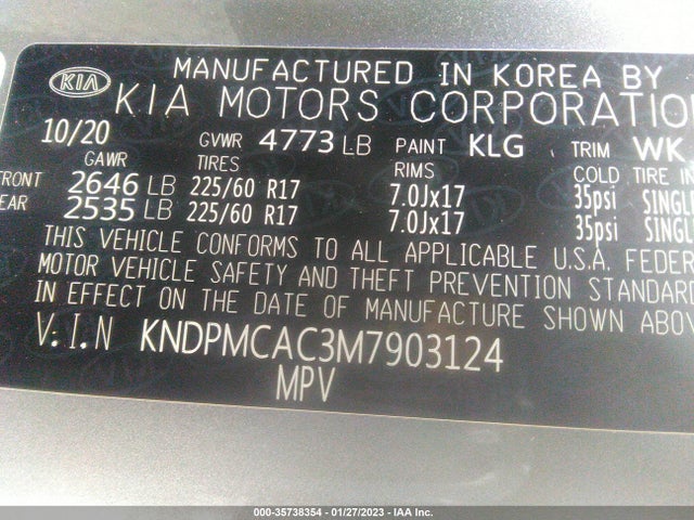 KIA Sportage Lx 2021 KNDPMCAC3M7903124 Image 10