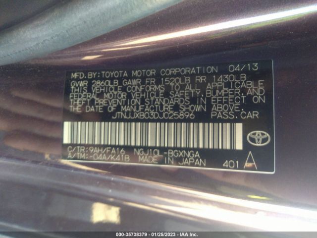 JTNJJXB03DJ025896 Scion IQ