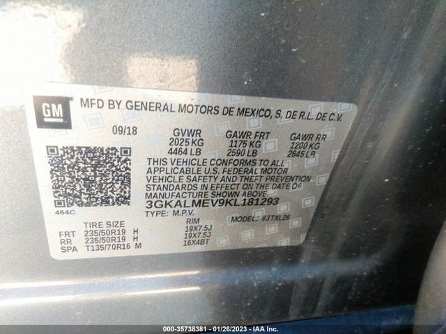 2019 GMC Terrain, VIN: 3GKALMEV9KL181293