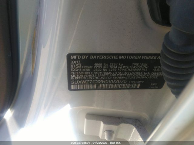 5UXWZ7C32H0V93675 BMW X3 Sdrive28i