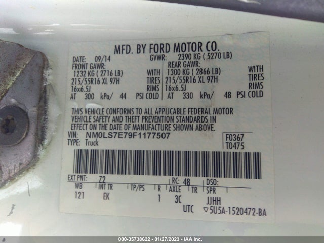 2015 Ford Transit Connect, VIN: NM0LS7E79F1177507