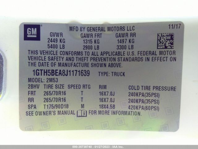 1GTH5BEA8J1171639 GMC Canyon 2wd