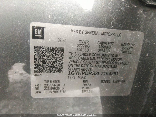 2020 Cadillac XT6, VIN: 1GYKPDRS3LZ194291