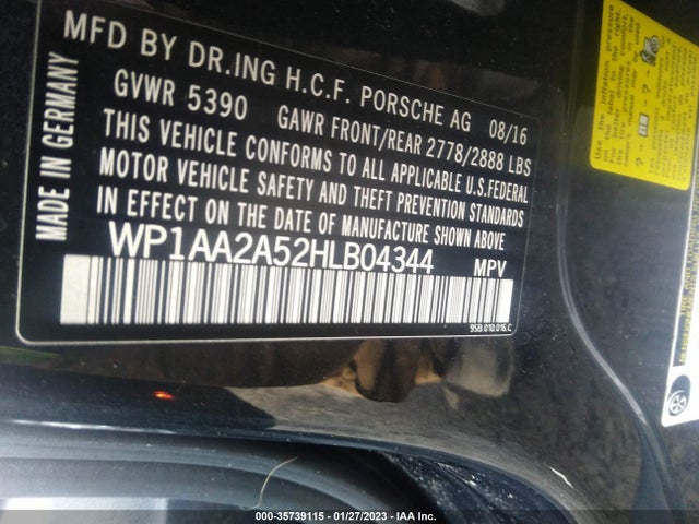 2017 Porsche Macan, VIN: WP1AA2A52HLB04344