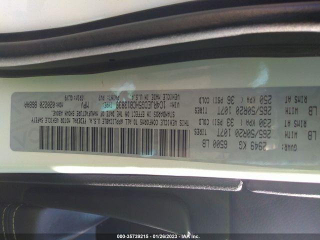 1C4RJECG5HC813838 Jeep Grand Cherokee Overland