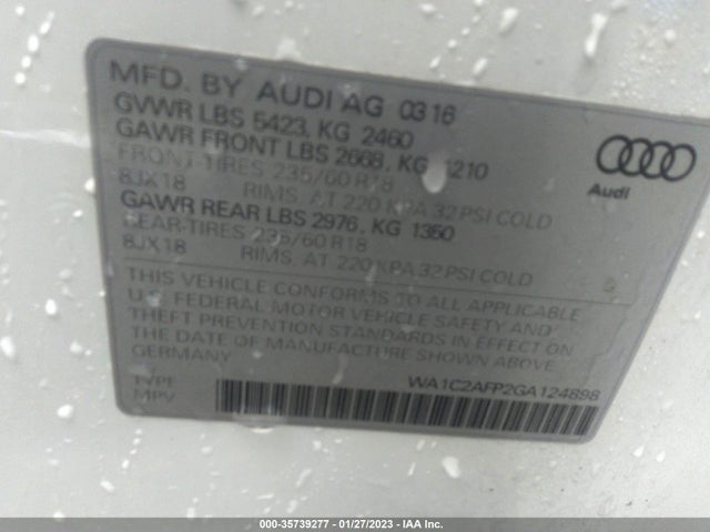 WA1C2AFP2GA124898 Audi Q5 PREMIUM