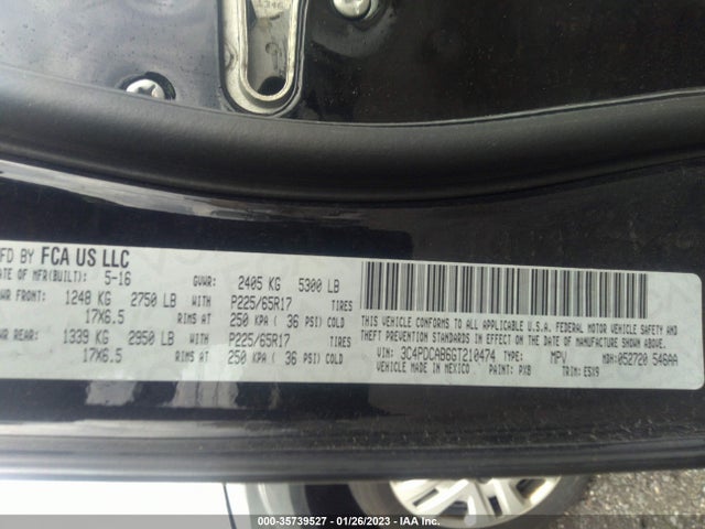 Dodge JOURNEY SE 2016 3C4PDCAB6GT210474 Image 9