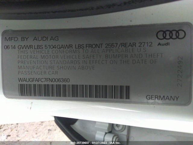Audi A6 2015 WAUGFAFC7FN006360 Image 10