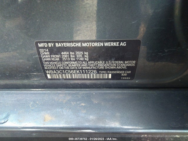 BMW 3 Series 328i 2014 WBA3C1C56EK111226 Image 9