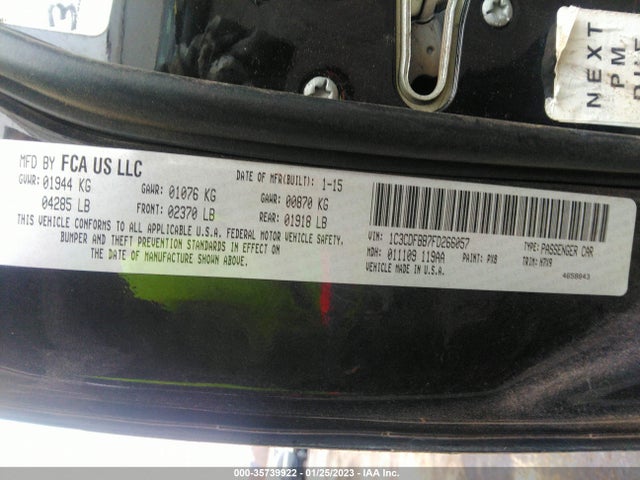 Dodge DART SXT 2015 1C3CDFBB7FD266057 Image 10
