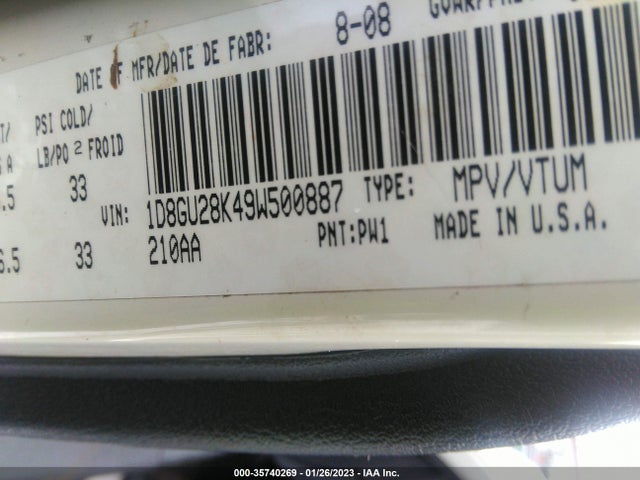 Dodge NITRO SXT 2009 1D8GU28K49W500887 Image 10