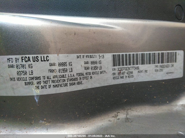 3C3CFFGE2KT773496 Fiat 500E