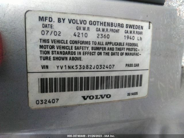 YV1NK53D82J032407 Volvo C70