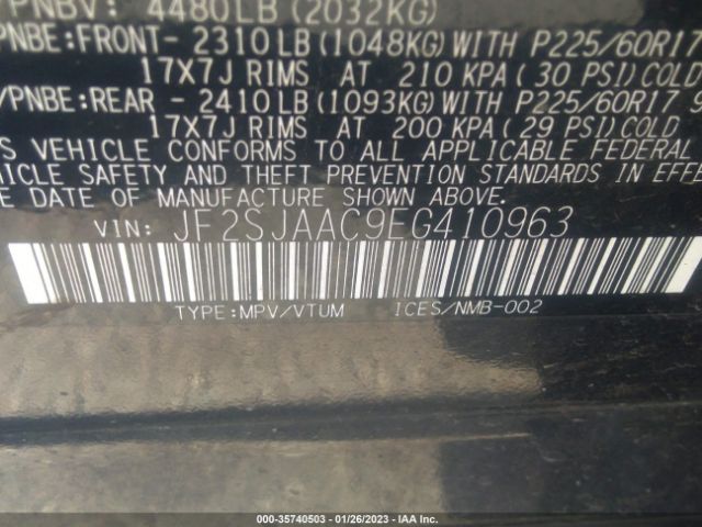 JF2SJAAC9EG410963 Subaru Forester 2.5i