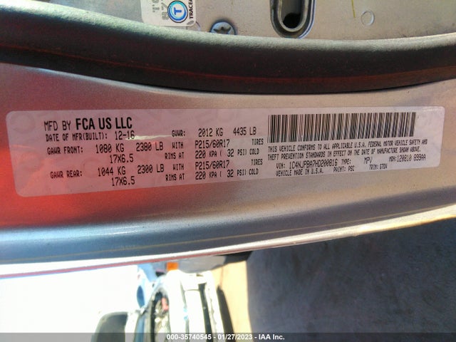 1C4NJPBA7HD200816 Jeep Patriot Sport Se