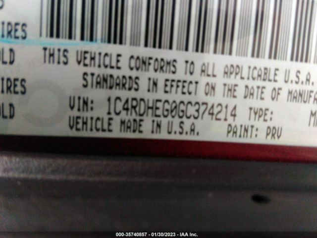 1C4RDHEG0GC374214 Dodge Durango Citadel