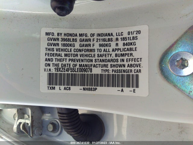 Honda INSIGHT EX 2020 19XZE4F55LE009078 Image 9