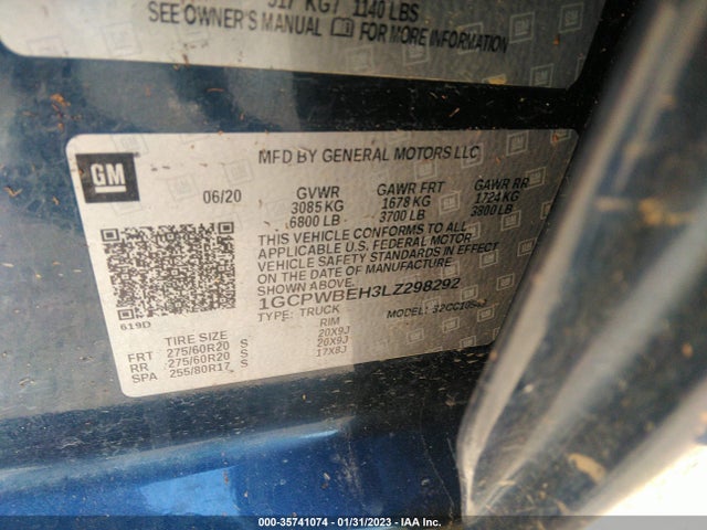 Chevrolet Silverado 1500 Custom 2020 1GCPWBEH3LZ298292 Image 10