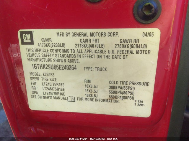 GMC Sierra 2500hd Sle1 2006 1GTHK29U66E249364 Image 11