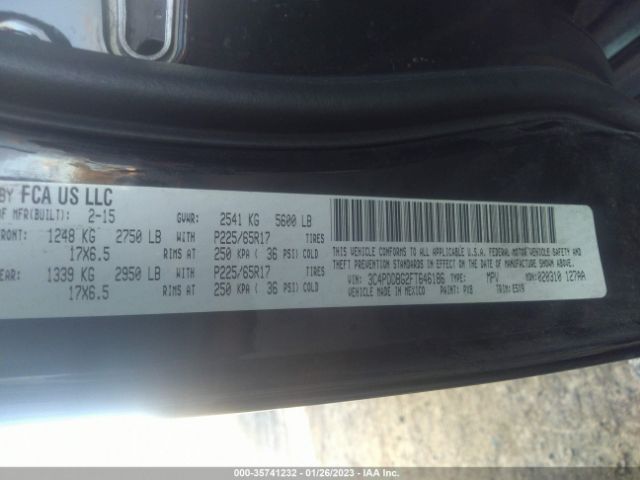 3C4PDDBG2FT646186 Dodge Journey Sxt