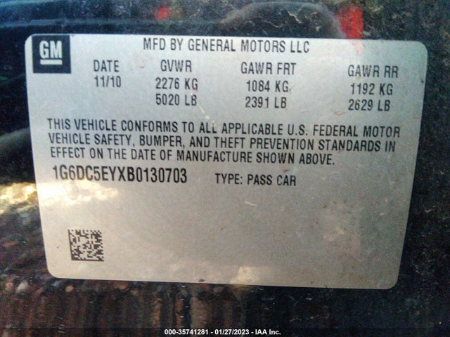 Cadillac CTS SEDAN 2011 1G6DC5EYXB0130703 Image 10