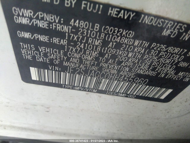 Subaru Forester Premium 2017 JF2SJAGC0HH455960 Image 10