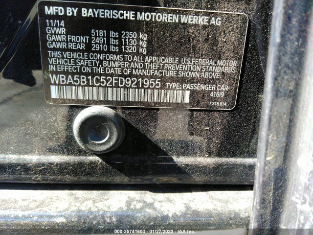 2015 BMW 5 Series, VIN: WBA5B1C52FD921955
