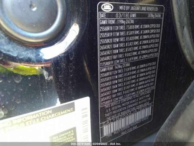 SALYB2RX4JA762678 Land Rover Range Rover Velar S