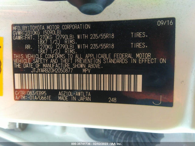 JTJYARBZ0H2050877 Lexus Nx Nx Turbo