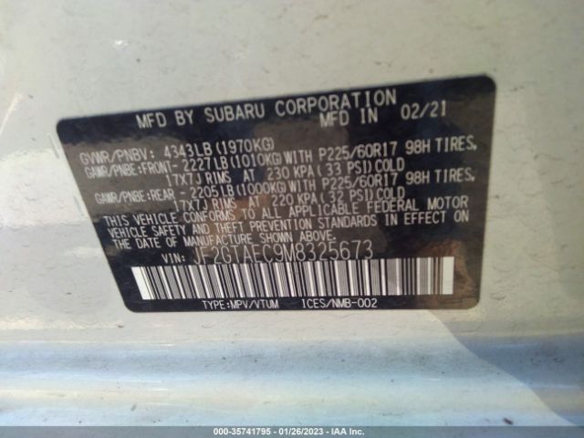 JF2GTAEC9M8325673 Subaru Crosstrek Premium