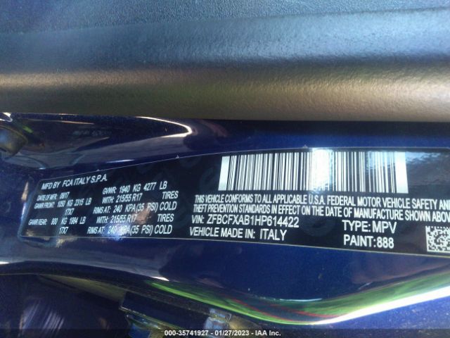 ZFBCFXAB1HP614422 Fiat 500X