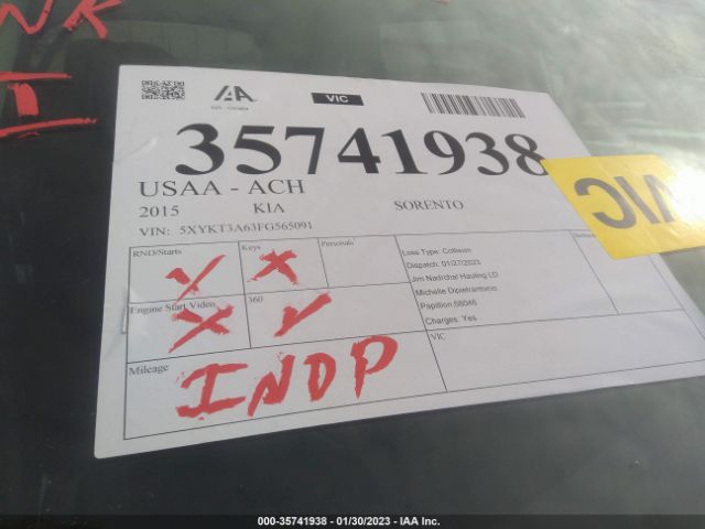 5XYKT3A63FG565091 KIA SORENTO LX