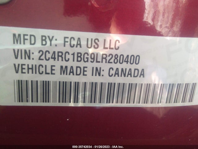 2020 Chrysler Pacifica, VIN: 2C4RC1BG9LR280400
