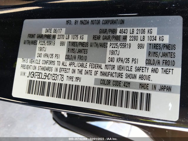 2017 Mazda CX-5, VIN: JM3KFBDL6H0163178