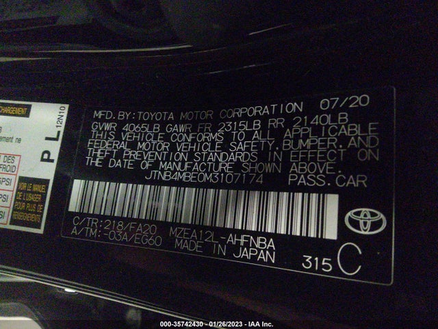 Toyota Corolla Hatchback Se/xse 2021 JTNB4MBE0M3107174 Image 10