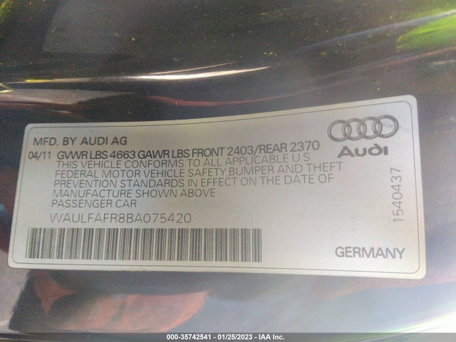 WAULFAFR8BA075420 Audi A5 2.0t Premium Plus