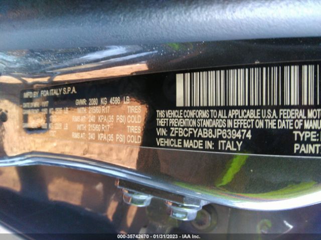 ZFBCFYAB8JP639474 Fiat 500x Pop