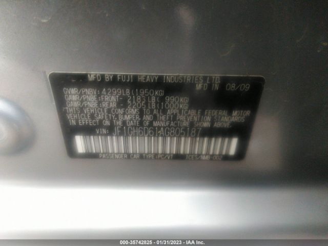 JF1GH6D61AG805187 Subaru Impreza Wagon Outback Sport