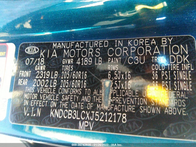 2018 Kia Niro, VIN: KNDCB3LCXJ5212178